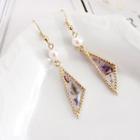 Faux Pearl Triangle Dangle Earring 209 - As Shown In Figure - One Size