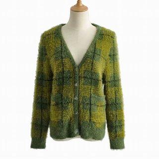 Furry Plaid Cardigan