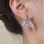 Faux Crystal Alloy Fringed Earring 1 Pair - Transparent - One Size