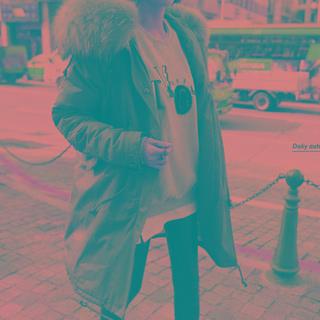 Fluffy Hoode Padded Coat