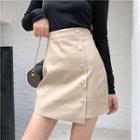 Cutout Long-sleeve T-shirt / A-line Skirt