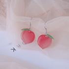 Peach Dangle Earring 1 Pair - 925 Silver Earrings - One Size