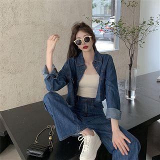 Denim Jacket / Wide Leg Jeans