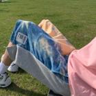 Color Block Tie-dyed Wide Leg Sweatpants