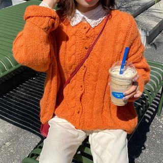 Lace T-shirt / Knit Cardigan