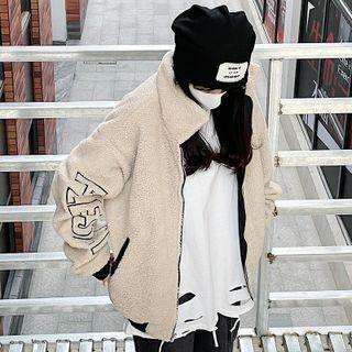Double-sided Fleece Baseball Jacket