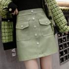 High-waist Pocket A-line Skirt