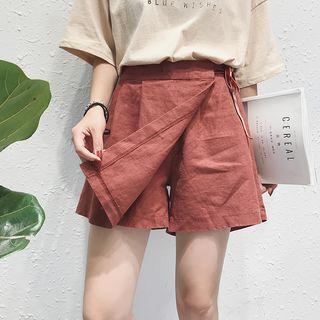 Wide Leg Linen Skorts