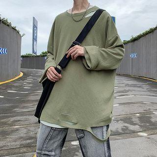 Rip Plain Long-sleeve T-shirt