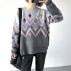 Argyle Long-sleeve Sweater