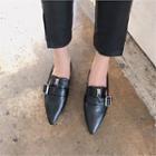 Pointy-toe Belted-detail Loafers
