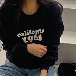 Raglan-sleeve Letter Print Sweatshirt