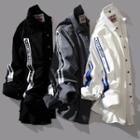 Lettering Strap Shirt Jacket