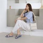 Chain-strap Rubber Slide Sandals