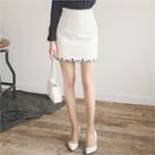 Perforated-hem Mini Skirt