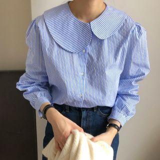 Striped Peter Pan Collar Blouse