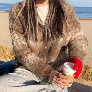 Melange Cardigan Brown - One Size