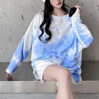 Tie Dye Long-sleeve T-shirt T-shirt - Tie Dye - Blue - One Size