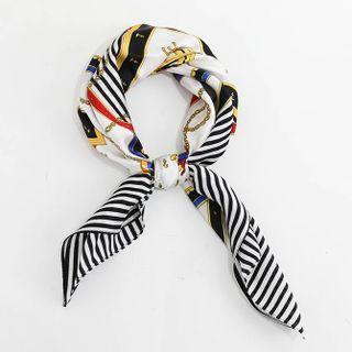 Print Light Scarf Stripes - Black & White - One Size
