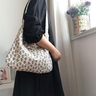 Floral Shoulder Bag Purple - One Size
