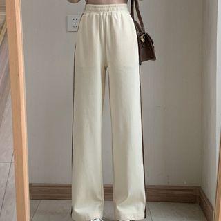 Two-tone Straigth Leg Pants