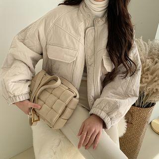 Flap-pocket Quilted Blouson Jacket