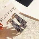 Plaid Strap Statement Earring