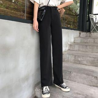 High-waist Straight Leg Casual Pants