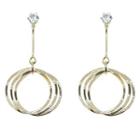 Alloy Rhinestone Hoop Dangle Earring