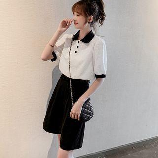 Short-sleeve Polo Shirt / Plain Shorts