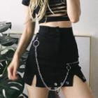 Chain Detail A-line Skirt