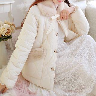 Furry Collar Single-breasted Padded Jacket