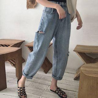 Cutout Harem Jeans