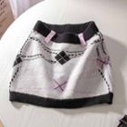Print Knit Mini Pencil Skirt Gray & Black - One Size
