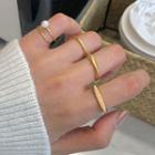 Set Of 4: Faux Pearl Rings Gold - 1423a#