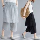Layered Cropped Loose Fit Pants