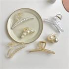 Set Of 6: Faux Pearl Alloy Hair Clamp (various Designs) Set Of 6 - White - One Size