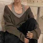 Halter Mock Two-piece Sweatshirt