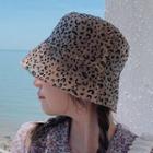 Leopard Print Organza Hat
