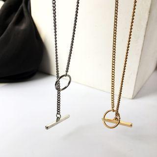 Hoop And Bar Necklace