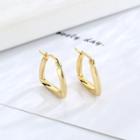 Polished Geometric Sterling Silver Earring 1 Pair - Gold - One Size
