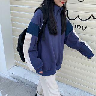 Loose-fit Half-zip Colorblock Pullover