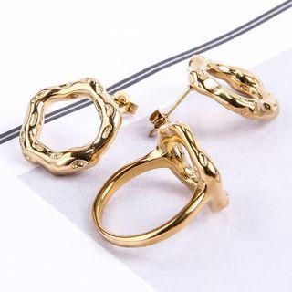 Irregular Hoop Stainless Steel Earring / Ring
