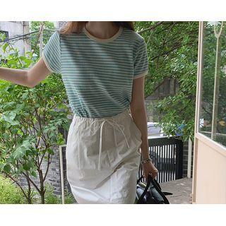 Dearest Ribbed Stripe Ringer T-shirt One Size