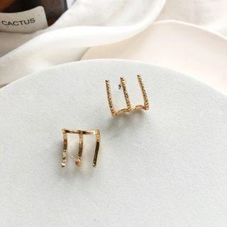 Alloy Layered Earring 1 Pair - S925 Silver - Earrings - One Size