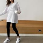 Plain Dip-back Oversize T-shirt