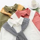 Long-sleeve Plain Shirt / Cape / Set