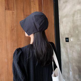 Plain Bucket Hat Black & Almond - One Size