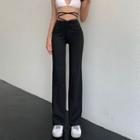 Lace Up Straight Leg Pants