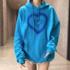 Heart Hoodie Blue - One Size